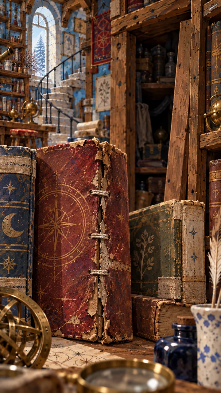 И правда, три крошечных стежка. На других книгах тоже. Кто-то давно здесь работает.